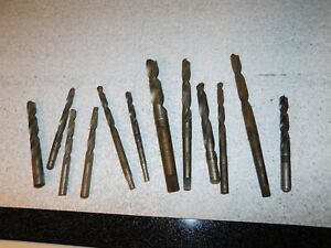 LOT OF 12  High  Speed Morse Taper Shank Drill Bits Machinist &amp; OTHERS
