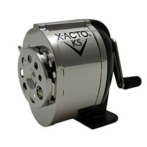 X-ACTO Ranger 1031 Wall Mount Manual Pencil Sharpener, Silver/Black