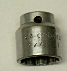 3/4&#034; Shallow Socket, 3/8&#034; Drive 12 Point Made by Cornwell, Part #T-2124, USA