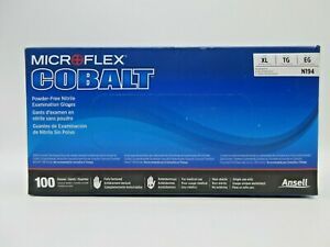 Microflex Cobalt N19 Nitrile Gloves Disposable Non-Latex Size Large 100 PCS