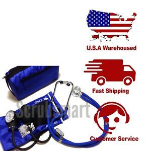 New ROYAL Sprague Stethoscope &amp; Manual Sphygmomanometer Blood Pressure Cuff Set