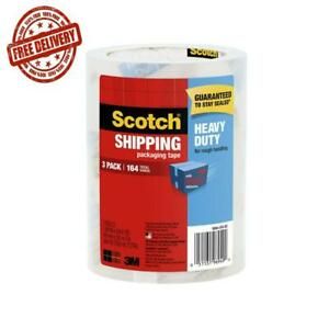 Scotch 1.88 In. X 54.6 Yds. Heavy Duty Shipping Packaging Tape (3-Pack)
