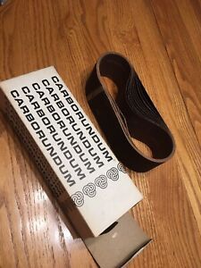 CARBORUNDUM SANDING BELTS 3“x 24” 10 PACK 180 GRIT Fast cut resin cloth aloxite