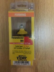 Oldham Viper #302 5/16&#034; Cut Radius 1/2&#034; Cut Depth Forming, Roundover Router Bit