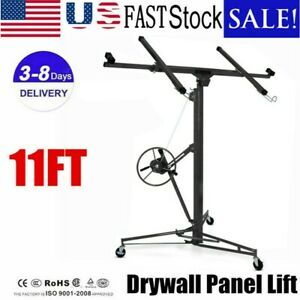 Drywall Lift Panel Hoist 11FT Sheetrock Plasterboard Jack Lifter Rolling Tool