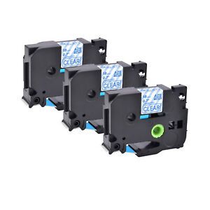 3PK Fits Brother P-Touch TZ-143 TZe-143 Blue on Clear Label Tape PT-E300 0.7&#034;