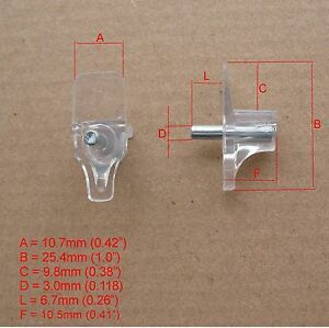 HAFELE PLASTIC SHELF SUPPORTS WITH STEEL PIN 3mm (4 PCS)
