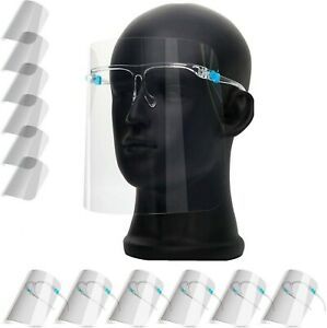 CeestyleReusable Face Shields with Glasses Frame Set for Men and Women,6 Glas...