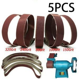 5pcs 1x30in Aluminum Oxide Sander Abrasive Sanding Belts For Polishing Tool Kit