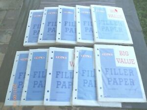 TG&amp;Y BIG VALUE FILLER PAPER LOT OF 10 PKGS**SOME WEAR ON PACKS*T-575,19-3660 VTG