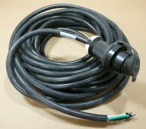 10AWG SOOW 50FT 50&#039; CABLE CORD W/ HBL2621SW WATERTIGHT TWIST-LOCK PLUG 30A 250V
