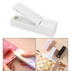 Mini Bag Sealer USB Rechargeable Portable Heat Sealer for Plastic Bags White