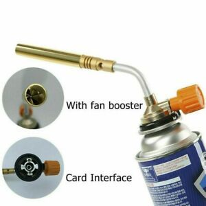 Butane Gas Blowing Torch Flamethrower Burner Home Camping Weld BBQ Tool