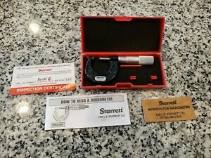NEW Starrett #211XP   0-1&#034;Micrometer NEW OLD STOCK, FAST SHIP! ACCESSORIES!