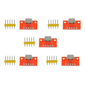 5xUSB Micro B Female Port Connector Breakout Board Power for    Android