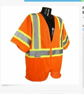 Radians SV22-3ZOM-Polyester Mesh Economy Class-3 Safety Vest Size 5X