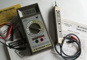 BK Precision 875A LCR Meter &amp; DP-51 Logic Probe w/ Instructions &amp; Case