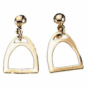 Exselle 122696 Stirrup Earrings Gold Plate Smooth