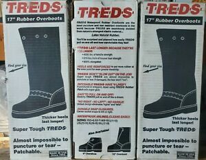 * LOT OF 3 * NEW TREDS 17&#039;&#039; RUBBER OVERBOOTS XXL BOOTS