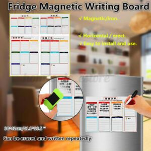 Fridge Magnetic Whiteboard Weekly Planner Office Memo Board Meal Reminder 12X17