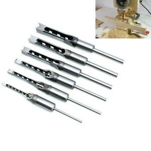 1/4X 6-12.5mm Square Hole Saw Mortising Chisel Drill Bit Wood Cutter Woodworking
