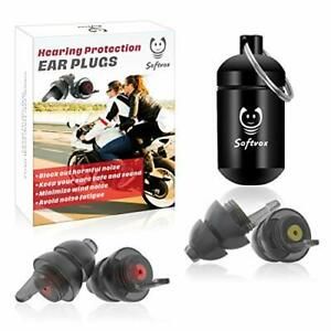 Motorcycle Ear Plugs, 2 pack Hearing Protection Reusable Ear Plugs for Motor, No