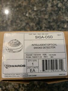 EDWARDS EST SIGA-OSD INTELLIGENT OPTICAL SMOKE DETECTOR New In Box