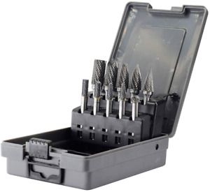 YUFUTOL  Carbide  Burr  Set  - 10  Pcs  1 / 2  Inch  Cutter  Head  Diameter  Dou