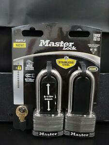 Master Lock Padlock, Stainless Steel Lock, 2-1/2 in. Wide, 5SSTLJ.