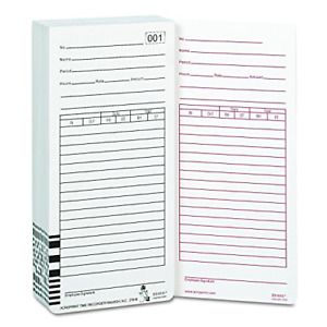 Acroprint 09-9111-000 Totalizing Payroll Recorder Time Cards ES1010, Pack of 100