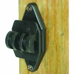 Electric Fence Insulators Wood Post Nail Black 100 Pack Heavy Duty Plastic