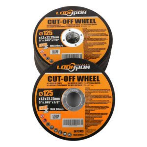 25Pack 5 Inch Metal Cut Off Wheels Stainless Steel Cutting Disc Blade 7/8&#034; Arbor