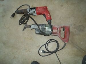 used milwaukee corded hammer-drill drill/saw