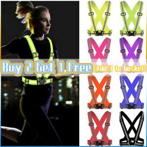 Hi Viz Vest High Vis Safety Visibility Waistcoat Jacket Reflective Belts Strap.