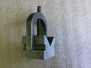 VINTAGE MACHINIST  V-BLOCK W/CLAMP