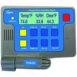SUPCO THA2U Temperature Alarm,35 hr. Battery