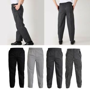 Fashion Restaurant Hotel Cafe Waiter Baker Chef Pants Trousers Uniform, Unisex,