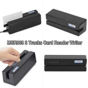 3 Track MSR909 Magnetic Stripe Card Reader Writer Swipe Credit Debit Card USB