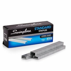 Swingline Staples, Standard, 1/4 inches Length, 210/Strip, 5000/Box, 1 Box