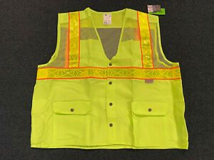 NEW Reflexite Reflective Safety Vest 3XL Snap Up Free Shipping