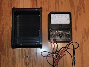 Simpson 260 Series 6 VOM Multi-Meter w/ Roll-Top CASE  and CablesWorks