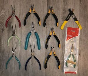 Lot Of 11 New And Used Cutters, Snippers And Pliers