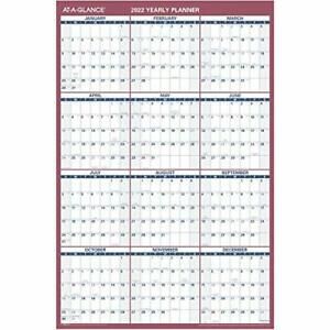 2022 Paper Wall Calendar by AT-A-GLANCE 24&#034; x 36&#034; Extra Large Yearly Reversib...