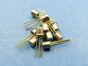 10x BC109C NPN Low Noise Small Signal Transistor TO-18 Metal CAN Gold Pins, CEMI