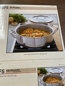 CHEFS Never Burn New Stovetop Braiser 5qt, Original Packaging
