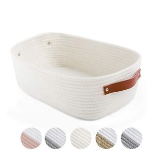 Cotton Storage Basket BIMNOOT Woven Laundry Basket Decorative Baby Nursery with