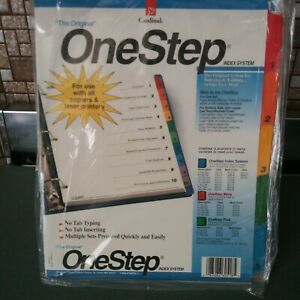 Cardinal OneStep Index System --5 Tab--6 SETS
