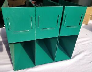 3 Vintage Metal Princeton File Magazine Periodical Holders Library Industrial
