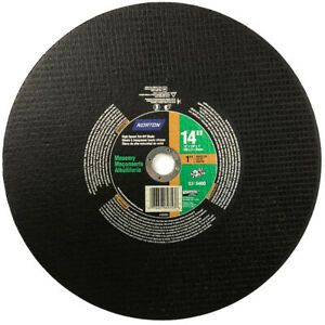 5-Pk Norton Masonry 07660789353 Straight Cut-Off Wheel 14&#034; Dia 1/8&#034; Thick 24G