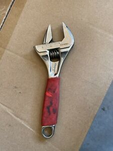 Snap-on Adjustable Wrench. 6” Wide Mouth. Thin Jaw